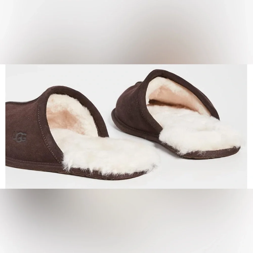 NEW- UGG Men's Scuff Logo Slipper SIZE:17  COLOR: Expresso